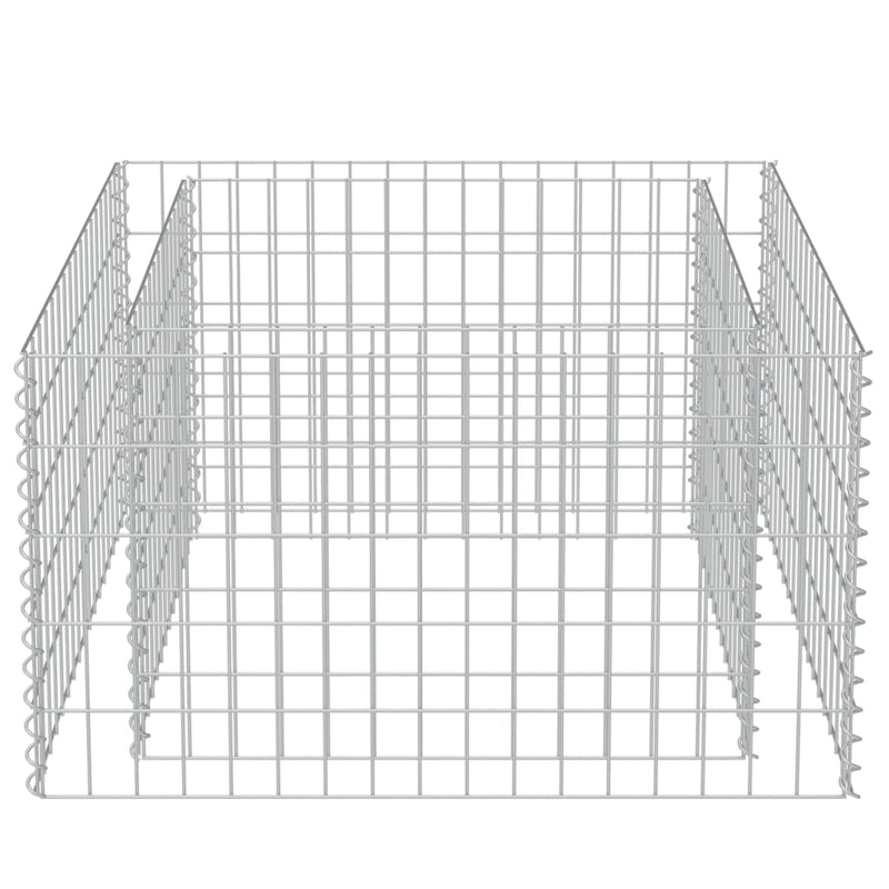 vidaXL horganyzott acél gabion magaságyás 90 x 90 x 50 cm