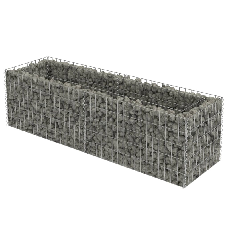 vidaXL horganyzott acél gabion magaságyás 180 x 50 x 50 cm