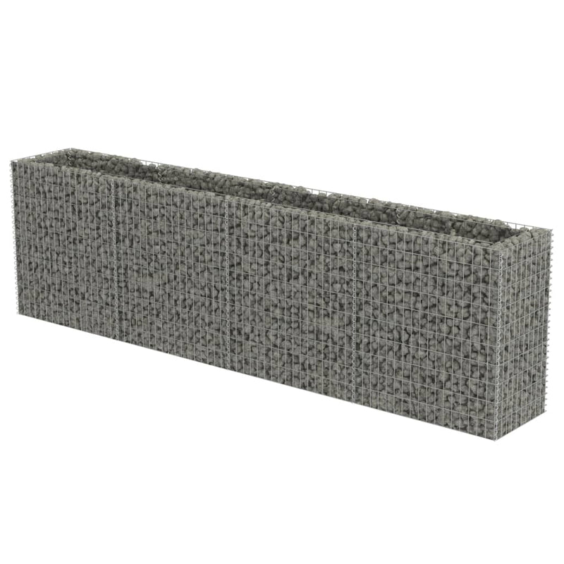 vidaXL horganyzott acél gabion magaságyás 360 x 50 x 100 cm