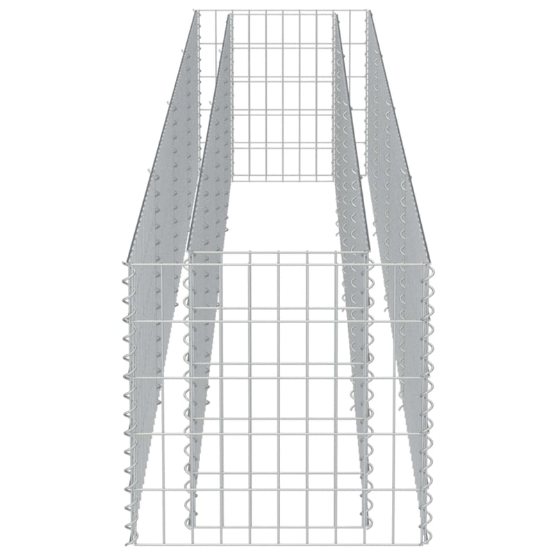 vidaXL horganyzott acél gabion magaságyás 360 x 50 x 50 cm