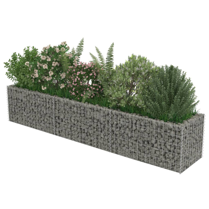 vidaXL horganyzott acél gabion magaságyás 270 x 50 x 50 cm