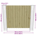 vidaXL Kerítésoszlop 2 pcs Ezüst 20 x 20 x 190 cm Fém