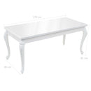 vidaXL magasfényű fehér étkezőasztal 179 x 89 x 81 cm