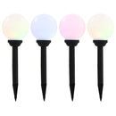 vidaXL 4 db napelemes kültéri LED gömblámpa, 15 cm RGB