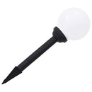 vidaXL 4 db napelemes kültéri LED gömblámpa, 15 cm RGB