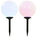 vidaXL 2 db napelemes kültéri LED gömblámpa, 30 cm RGB