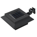vidaXL 6 db négyszögletes fekete kültéri napelemes LED lámpa, 12 cm