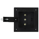 vidaXL 6 db négyszögletes fekete kültéri napelemes LED lámpa, 12 cm