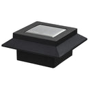vidaXL 6 db négyszögletes fekete kültéri napelemes LED lámpa, 12 cm