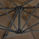 vidaXL tópszínű konzolos kerti napernyő alumíniumrúddal 250 x 250 cm