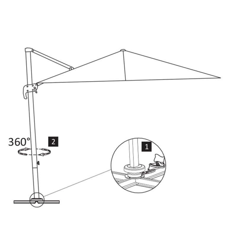 vidaXL zöld konzolos kerti napernyő alumíniumrúddal 400 x 300 cm