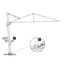 vidaXL konzolos kerti napernyő alumínium rúddal 400 x 300 cm bézs