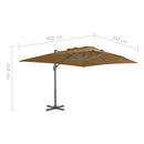 vidaXL konzolos kerti napernyő alumínium rúddal 400 x 300 cm bézs