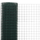 vidaXL zöld PVC-bevonatú acél csirkeháló drótkerítés 25 x 1,5 m