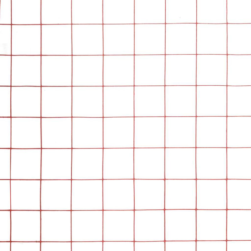 vidaXL piros PVC-bevonatú acél csirkeháló drótkerítés 25 x 1 m