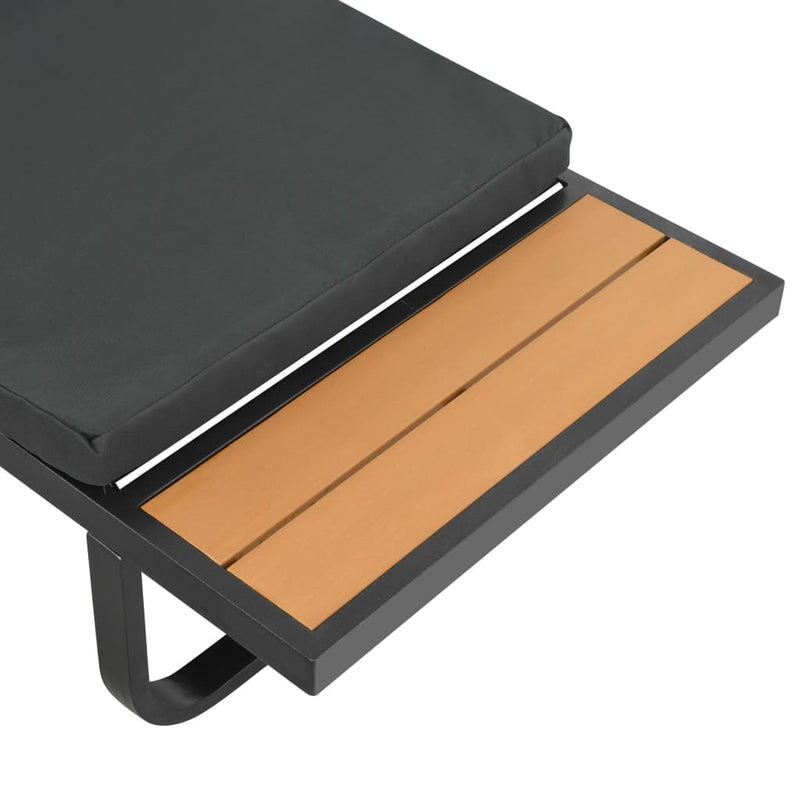 vidaXL 2 részes szürke alumínium és WPC kerti sarokgarnitúra párnákkal