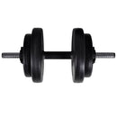 vidaXL edzőpad egykezes és kétkezes súlyzókészlettel 60,5 kg