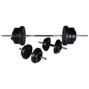 vidaXL falra szerelhető edzőtorony súlyzókészlettel 60,5 kg