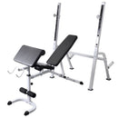 vidaXL edzőpad állvánnyal / egykezes és kétkezes súlyzószettel 60,5 kg