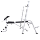 vidaXL edzőpad állvánnyal / egykezes és kétkezes súlyzószettel 60,5 kg