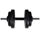 vidaXL edzőpad állvánnyal / egykezes és kétkezes súlyzószettel 60,5 kg