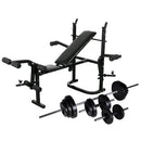 vidaXL súlyzópad állvánnyal/egykezes és kétkezes súlyzószettel 30,5 kg