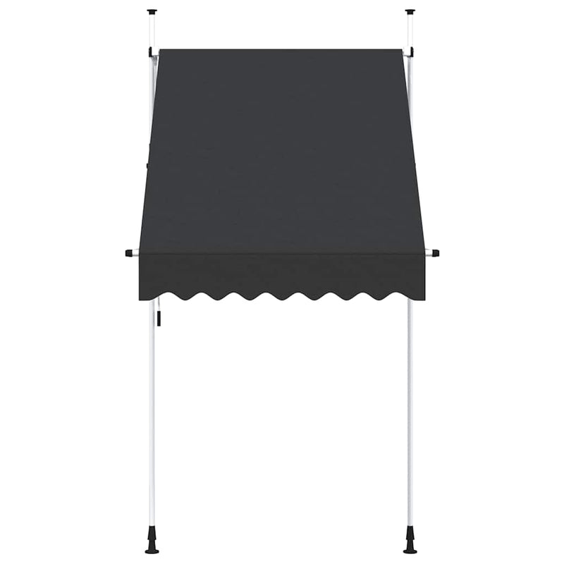 vidaXL kézzel feltekerhető antracit napellenző 150 cm