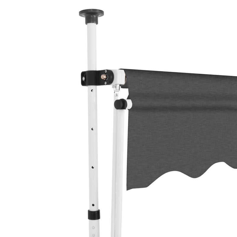 vidaXL kézzel feltekerhető antracit napellenző 150 cm