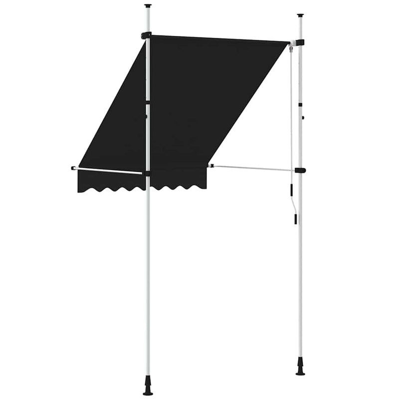 vidaXL kézzel feltekerhető antracit napellenző 150 cm