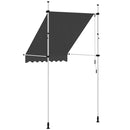 vidaXL kézzel feltekerhető antracit napellenző 150 cm