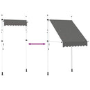 vidaXL kézzel feltekerhető antracit napellenző 150 cm