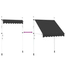 vidaXL kézzel feltekerhető antracit napellenző 200 cm