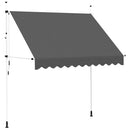 vidaXL kézzel feltekerhető antracit napellenző 250 cm