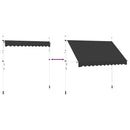 vidaXL kézzel feltekerhető antracit napellenző 300 cm