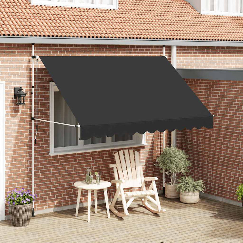 vidaXL kézzel feltekerhető antracit napellenző 300 cm
