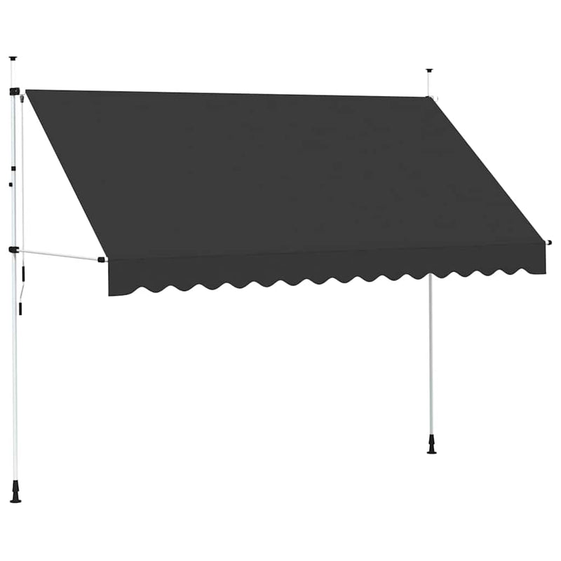 vidaXL kézzel feltekerhető antracit napellenző 350 cm