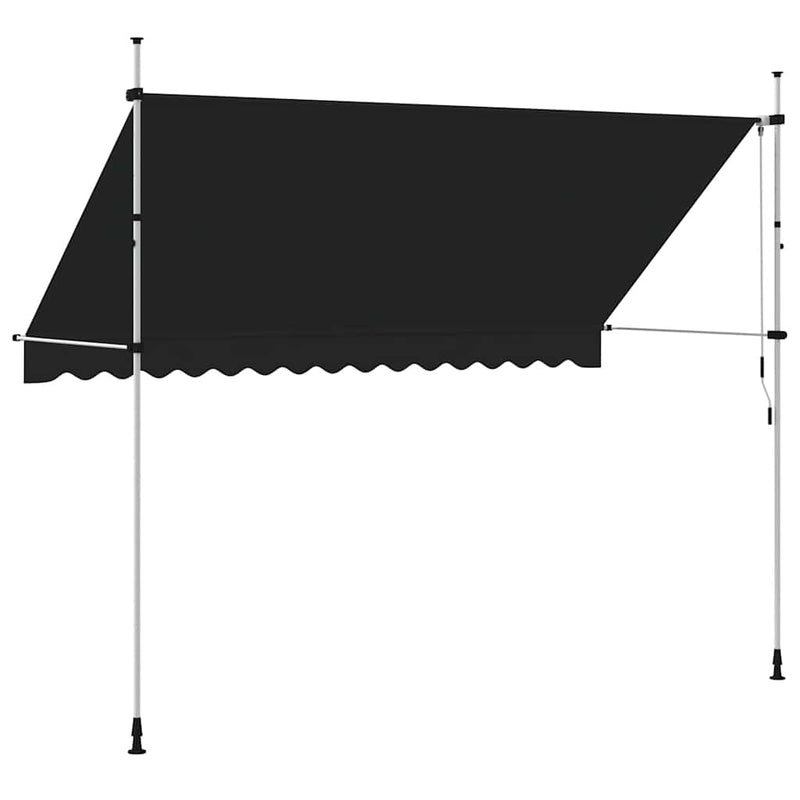 vidaXL kézzel feltekerhető antracit napellenző 350 cm
