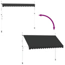 vidaXL kézzel feltekerhető antracit napellenző 400 cm