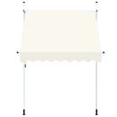 vidaXL kézzel feltekerhető krémszínű napellenző 200 cm
