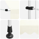 vidaXL kézzel feltekerhető krémszínű napellenző 200 cm