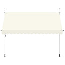 vidaXL kézzel feltekerhető krémszínű napellenző 350 cm