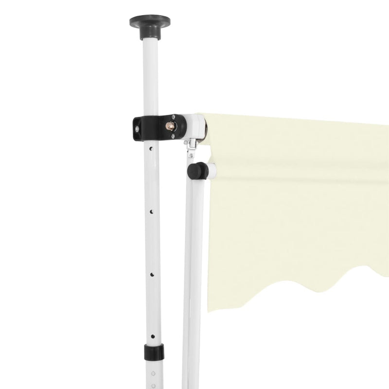 vidaXL kézzel feltekerhető krémszínű napellenző 350 cm