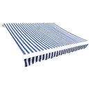 vidaXL kék és fehér poliészter pótszövet napellenzőhöz 350 x 250 cm