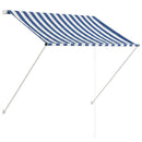 vidaXL feltekerhető kék és fehér napellenző 150 x 150 cm