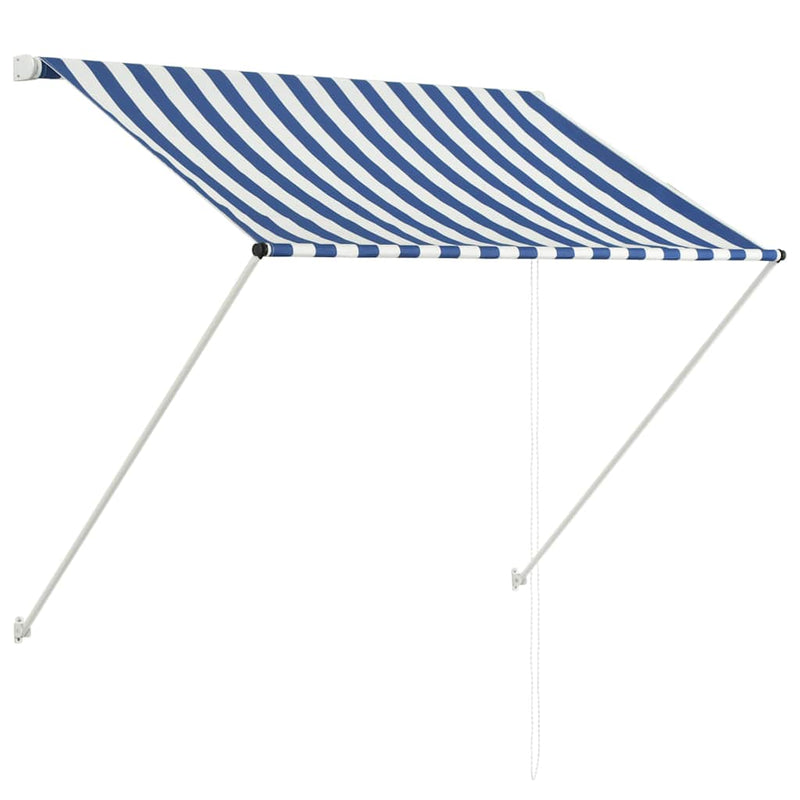 vidaXL feltekerhető kék és fehér napellenző 150 x 150 cm
