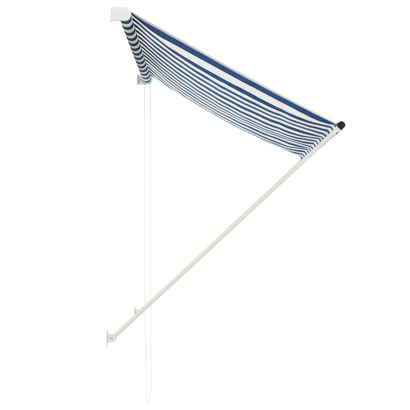 vidaXL feltekerhető kék és fehér napellenző 150 x 150 cm
