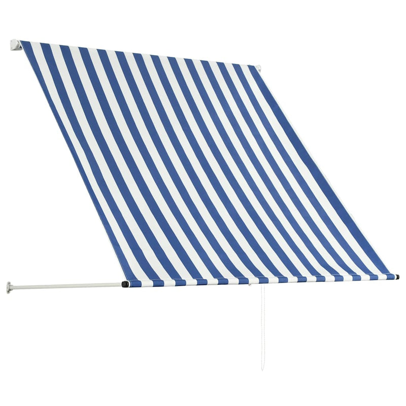 vidaXL feltekerhető kék és fehér napellenző 150 x 150 cm