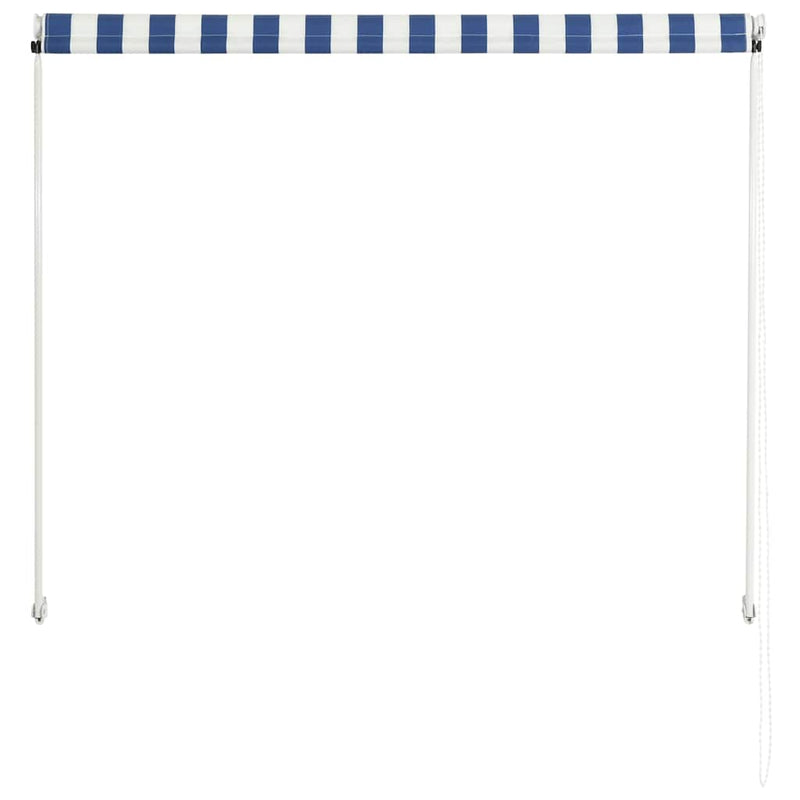 vidaXL feltekerhető kék és fehér napellenző 150 x 150 cm