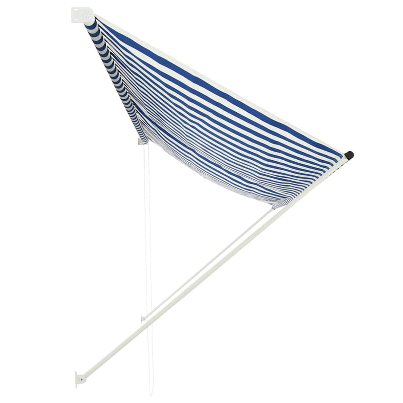 vidaXL feltekerhető kék és fehér napellenző 350 x 150 cm
