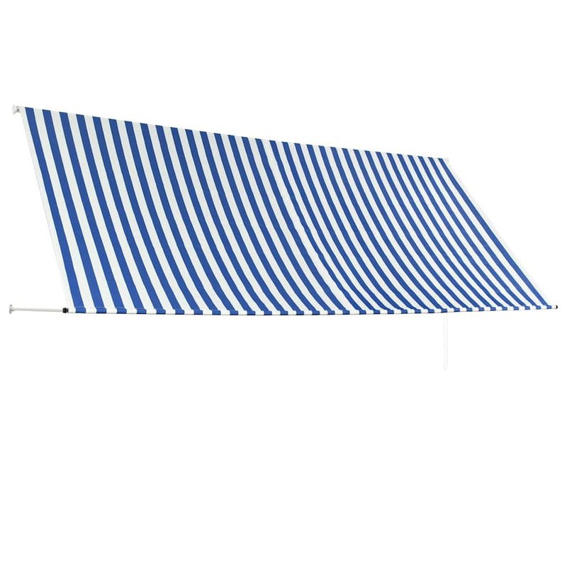 vidaXL feltekerhető kék és fehér napellenző 350 x 150 cm